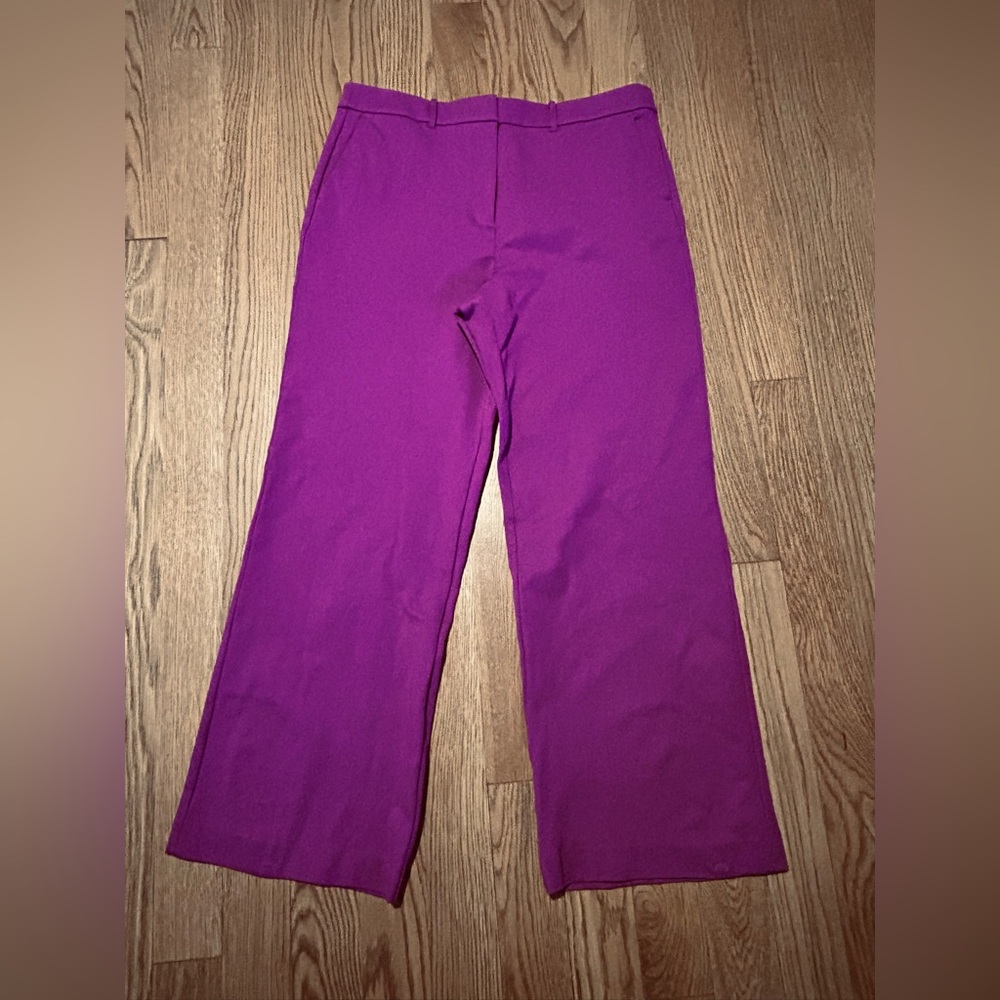 Boden Luxe Magenta Wide-Leg Trouser Pants Fuchsia Magenta • Long Length (16–18L) - Picture 2 of 12